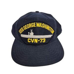 USS‎ George Washington CVN-73 Hat Snapback Cap Blue